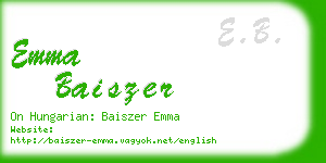 emma baiszer business card